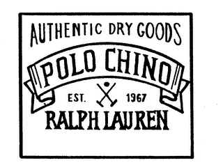 POLO CHINO AUTHENTIC DRY GOODS EST. 1967 RALPH LAUREN