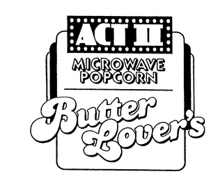 ACT II MICROWAVE POPCORN BUTTER LOVER'S