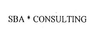 SBA * CONSULTING