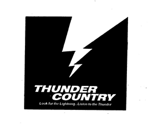 THUNDER COUNTRY LOOK FOR THE LIGHTNING...LISTEN TO THE THUNDER