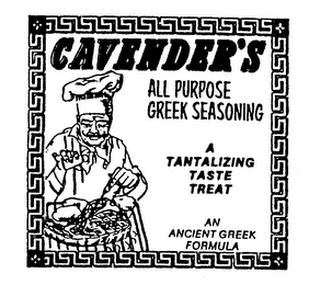 CAVENDER'S ALL PURPOSE GREEK SEASONING A TANTALIZING TASTE TREAT AN ANCIENT GREEK FORMULA