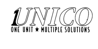 1 UNICO ONE UNIT MULTIPLE SOLUTIONS