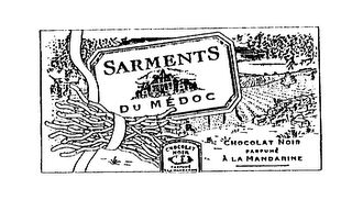 SARMENTS DU MEDOC CHOCOLAT NOIR PARFUME A LA MANDARINE