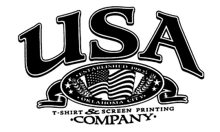 USA ESTABLISHED 1982 OKLAHOMA CITY T-SHIRT & SCREEN PRINTING COMPANY