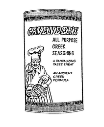 CAVENDER'S ALL PURPOSE GREEK SEASONING A TANTALIZING TASTE TREAT AN ANCIENT GREEK FORMULA