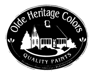 OLDE HERITAGE COLORS QUALITY PAINTS PEINTURES POUR INTERIEURS ET EXTERIEURS