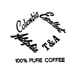 COLUMBIA EXCELLENT ADELPHIA T&A 100% PURE COFFEE