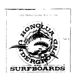 JOHN ORDEAN/PHOTO RON LOQMIS HONOLUA UNDERGROUND MAUI SURFBOARDS