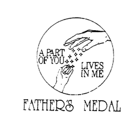 FATHER'S MEDAL A PART OF YOU LIVES IN ME