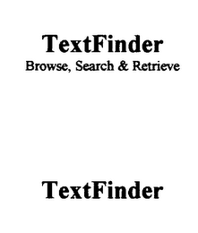 TEXTFINDER BROWSE, SEARCH & RETRIEVE TEXTFINDER