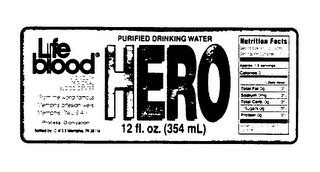 HERO PURIFIED DRINKING WATER LIFE BLOOD MID-SOUTH REGIONAL BLOOD CENTER