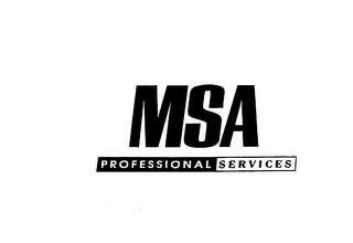 MSA PROFESSIONAL SERVICES