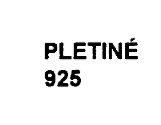 PLETINE 925