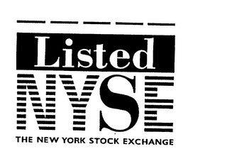 LISTED NYSE THE NEW YORK STOCK EXCHANGE