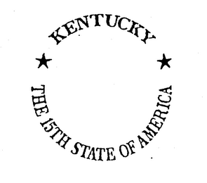 KENTUCKY THE 15TH STATE OF AMERICA