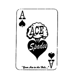 A ACE OF SPADES "YOUR ACE IN THE HOLE..."