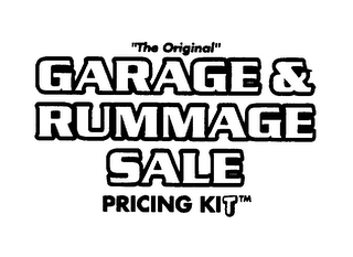 "THE ORIGINAL" GARAGE & RUMMAGE SALE PRICING KIT