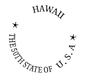 HAWAII THE 50TH STATE OF U.S.A