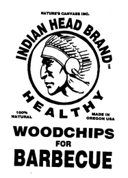 NATURE'S CANVASS INC. INDIAN HEAD BRAND HEALTHY 100% NATURAL OREGON WOODCHIPS FOR BARBECUE