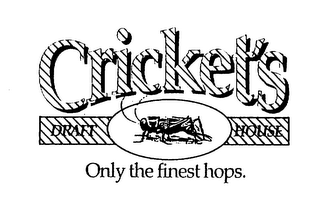 CRICKET'S DRAFT HOUSE ONLY THE FINEST HOPS.