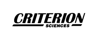 CRITERION SCIENCES