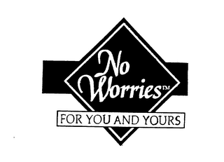 NO WORRIES FOR YOU AND YOURS