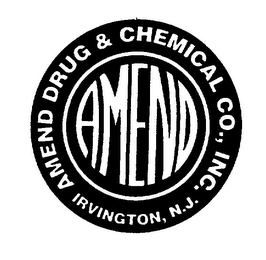 AMEND DRUG & CHEMICAL CO., INC. IRVINGTON, N.J.