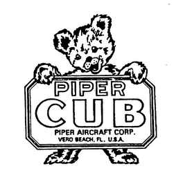 PIPER CUB PIPER AIRCRAFT CORP. VERO BEACH, FL. U.S.A.