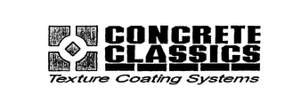 CONCRETE CLASSICS TEXTURE COATING SYSTEMS