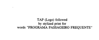 TAP (LOGO) "PROGRAMA PASSAGEIRO FREQUENTE"