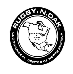 RUGBY N. D. RUGBY, N. DAK. GEOGRAPHICAL CENTER OF NORTH AMERICA