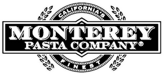 MONTEREY PASTA COMPANY CALIFORNIA'S FINEST