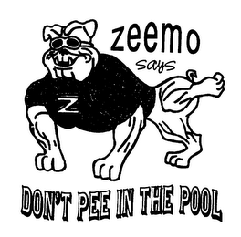 ZEEMO SAYS DON'T PEE IN THE POOL