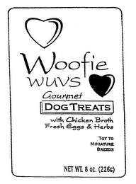 WOOFIE WUVS GOURMET DOG TREATS WITH CHICKEN BROTH FRESH EGGS & HERBS