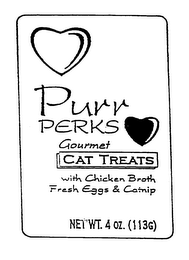 PURR PERKS GOURMET CAT TREATS WITH CHICKEN BROTH FRESH EGGS & CATNIP