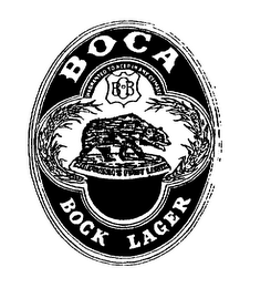 BOCA BOCK LAGER BBCO WARRANTED TO KEEP IN ANY CLIMATE CALIFORNIA'S FIRST LAGER