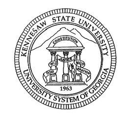 KENNESAW STATE UNIVERSITY UNIVERSITY SYSTEM OF GEORGIA CONSTITUTION JUSTICE WISDOM MODERATION 1963
