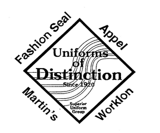 UNIFORMS OF DISTINCTION SINCE 1920 SUPERIOR UNIFORM GROUP FASHION SEAL APPEL MARTIN'S WORKLON