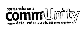 SOFTBANKFORUMS COMMUNITY WHERE DATA, VOICE AND VIDEO COME TOGETHER