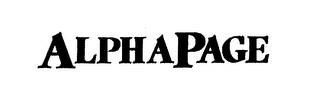 ALPHAPAGE