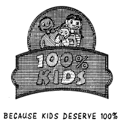 100% KIDS BECAUSE KIDS DESERVE 100%