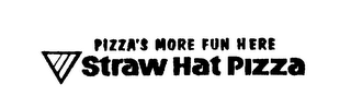 PIZZA'S MORE FUN HERE STRAW HAT PIZZA