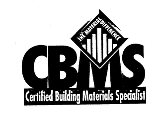 CBMS CERTIFIED BUILDING MATERIALS SPECIALIST THE MATERIAL DIFFERENCE