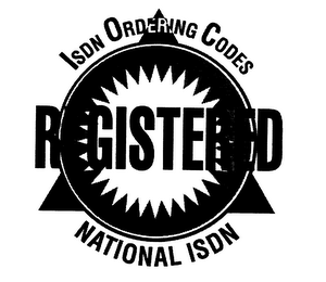 REGISTERED NATIONAL ISDN ISDN ORDERING CODES