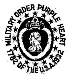 MILITARY ORDER PURPLE HEART OF THE U.S.A. 1782 1932