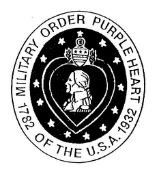 MILITARY ORDER PURPLE HEART OF THE U.S.A. 1782 1932