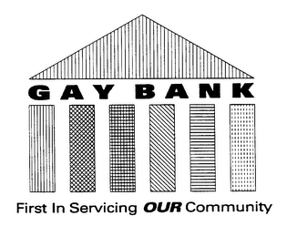 GAY BANK FIRST IN SERVICING OUR COMMUNITY