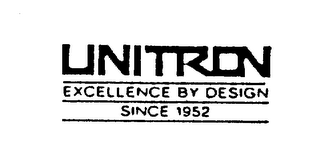 UNITRON EXCELLENCE BY DESIGN SINCE 1952