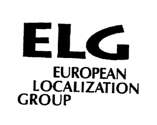 ELG EUROPEAN LOCALIZATION GROUP