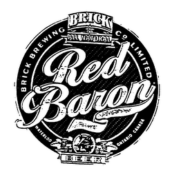 RED BARON BRICK ALL NATURAL BEER BRICK BREWING CO LIMITED ONTARIO CANADA